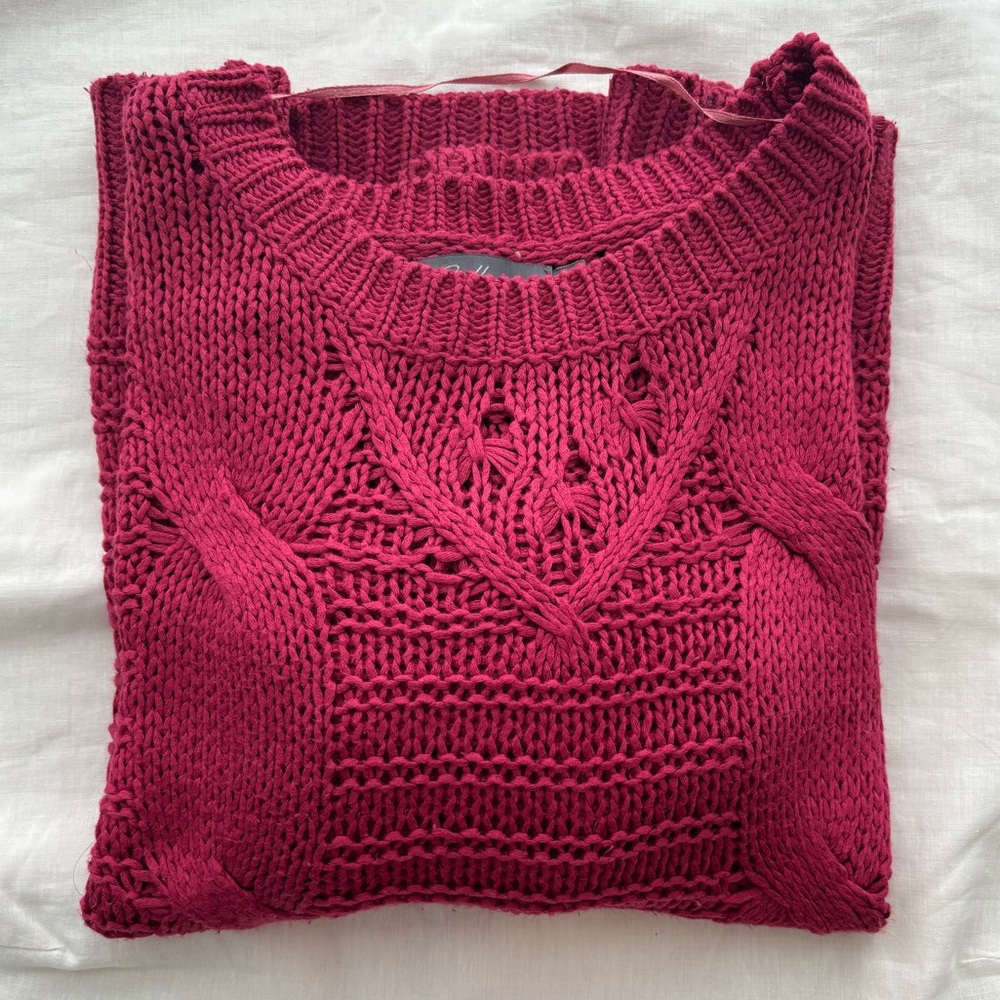 Cotton knit sweater in size xs